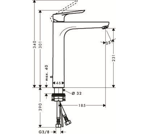 Смеситель для раковины Hansgrohe Logis E 230 71162000