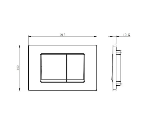 Панель смыва Aquatek Small хром матовая TDI-0000006