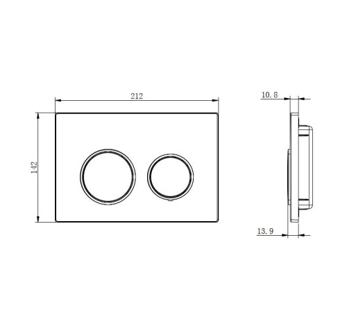 Панель смыва Aquatek Small черная матовая хром TDI-0000003