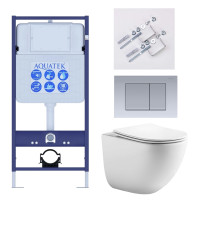 Комплект инсталляции AQUATEK ГЕЛИОС KKI2 рама Standard INS-0000012 крепеж KKI-0000002 унитаз AQ1993T-00