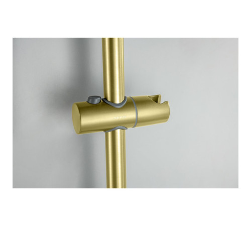 Смеситель для ванны Aquanet Лугано с душевым гарнитуром 3jet шлифованное золото AQ1748BG