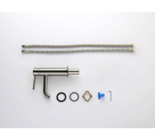 Смеситель для раковины Aquanet Европа AQ1310BGM без донного клапана оружейная сталь AQ1310BGM