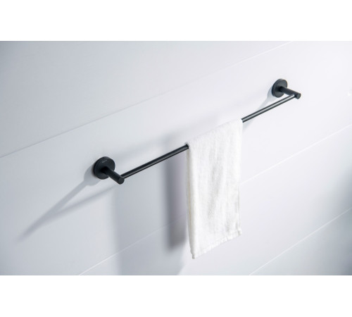 Полотенцедержатель Aquanet Европа 600 мм матовый черный AQ4114MB