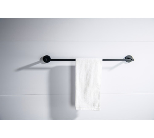 Полотенцедержатель Aquanet Европа 600 мм матовый черный AQ4114MB