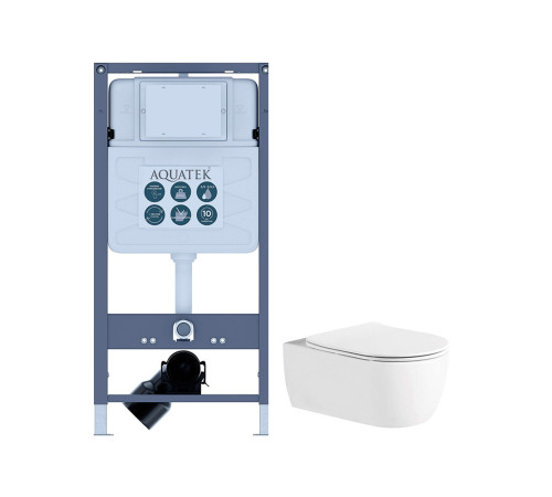 Инсталляция с унитазом AQUATEK Европа рама INSP-0000001 унитаз AQ1106L-00 New-INSP01