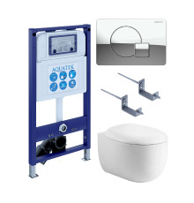 Комплект инсталляции 4 в 1 AQUATEK Альтаир (рама INS-0000025, кнопка KDI-0000067, унитаз AQ1980-00) cm-067