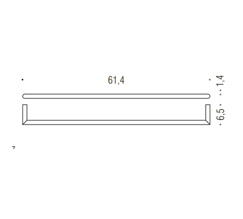 Полотенцедержатель Colombo Design Mini 61 см чёрный матовый B4011.NM