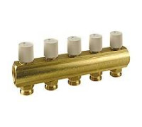 Коллектор распределительный Giacomini R553 1 x 3/4 EK 2 отвода R553VY042