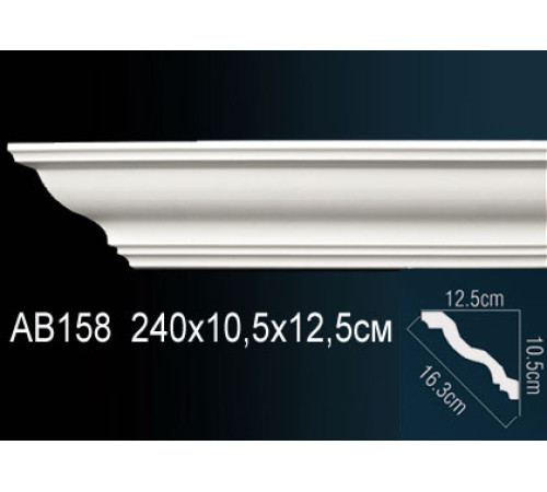 Карниз потолочный Perfect AB158 полиуретановый 80x80x2000 мм AB158