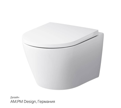 Унитаз подвесной AM.PM Spirit V2.0 FlashClean с сиденьем микролифт C741701SC