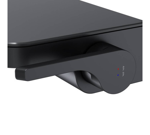 Смеситель для раковины встраиваемый AM.PM Func с полкой и каскадным изливом черный матовый F8F72722