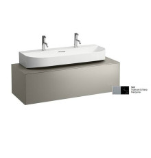 Тумба под раковину с раковиной Laufen Sonar 117.5х45.5х34 см титан/черный мрамор 8.1634.7.000.104.1 / 4.0546.1.034.142.1