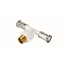 Тройник пресс Henco HP 16x1/2x16 белый 14PKW-160416