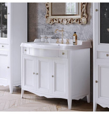 Комплект мебели для ванной Tiffany World Veronica Nuovo 105 см напольный белый VER5105-B/AR874bi