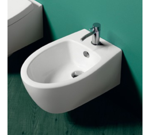 Биде подвесное SIMAS Lft Spazio 52х35 см 1 отверстие белое LFT19 bi/F85