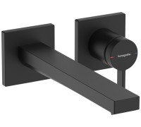 Смеситель для раковины hansgrohe Tecturis E 225 мм настенный на 2 отверстия внешняя часть черный матовый 73051670