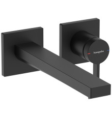 Смеситель для раковины hansgrohe Tecturis E 225 мм настенный на 2 отверстия внешняя часть черный матовый 73051670