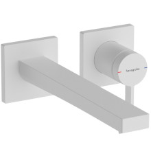 Смеситель для раковины hansgrohe Tecturis E 225 мм настенный на 2 отверстия внешняя часть белый матовый 73051700