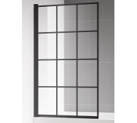 Шторка на ванну Aquame AQM2858-L стекло 6 мм черный матовый 800х1400 мм AQM2858-L