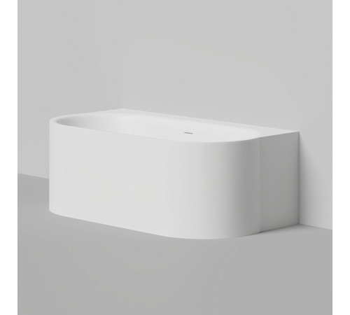 Ванна пристенная Salini Perla W 170x90 см S-Stone белый матовый 1049204M