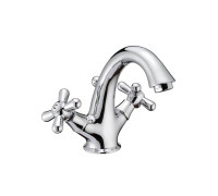 Смеситель для раковины HUBER Croisette на 1 отверстие с донным клапаном хром CS00151121