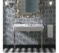 Комплект раковина с металлической консолью Sbordoni Neoclassica 105х60 см напольный белый/никель N703 / 5700*3