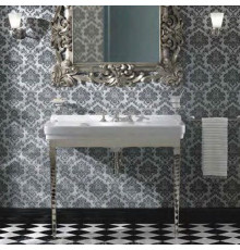 Комплект раковина с металлической консолью Sbordoni Neoclassica 105х60 см напольный белый/никель N703 / 5700*3