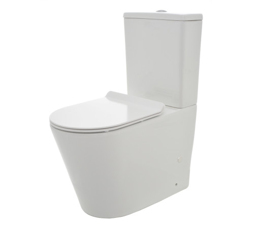 Унитаз напольный Aquanet AQM1001 безободковый с сиденьем микролифт AQM1001