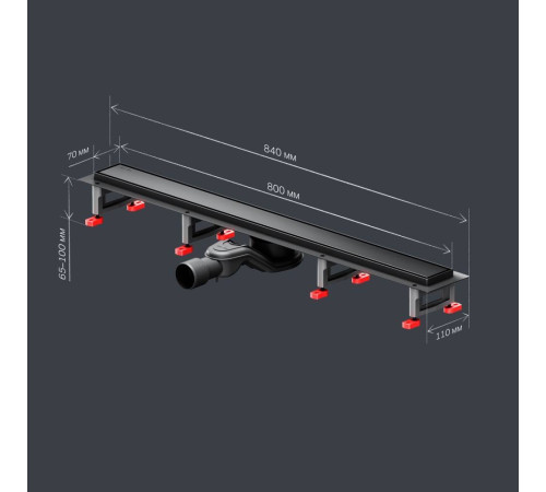 Трап для душа линейный AM.PM Masterflow Tile 80 см W01SC-U11-080-04BM