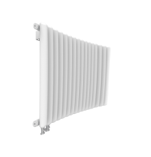 Радиатор трубчатый КЗТО Гармония С40 1-500-16 нижнее левое подключение радиусный Rвнутр3835 RAL 9016 С40 1-500-16 нп лев Rвнутр3835