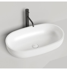 Раковина накладная Salini Gloria 64х38.5х14.5 см S-Stone белый матовый 1102205M