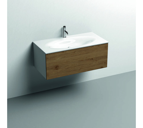 Комплект мебели Kerasan Shape Mobile 102х52 см подвесной 1 ящик белый/дуб 547001/9325K1