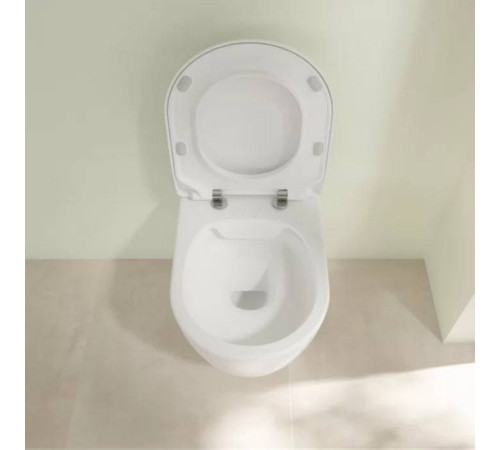 Унитаз подвесной Villeroy & Boch Avento безободковый с сиденьем SlimSeat микролифт 5656RS01