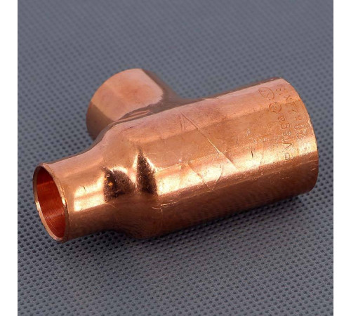 Тройник медный под пайку Viega 28х22х18 мм 122119