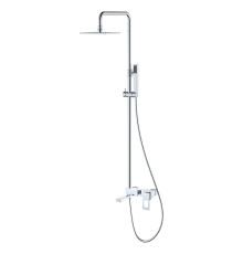 Душевая стойка Boheme Q со смесителем и верхним душем 20 см хром 148-CRCR