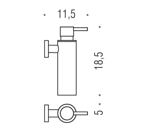 Дозатор для жидкого мыла Colombo Design Plus подвесной черный матовый W4981.NM