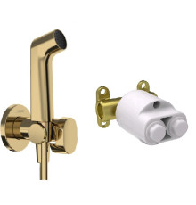 Готовый комплект гигиенического душа Hansgrohe Vernis Blend глянцевое золото 29232990/29235180