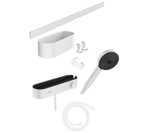 Набор для комплектации душа с термостатом и системой хранения hansgrohe WallStoris 24250700