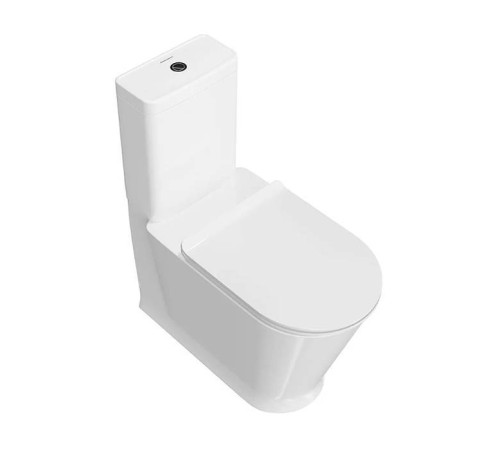 Унитаз-моноблок Kerama Marazzi Plaza Modern 35x70 см безободковый белый глянцевый PLMR.wc.01/PLMR.cis.01