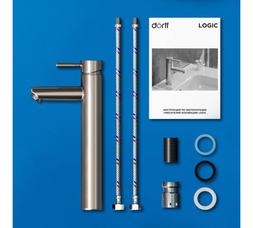 Смеситель для раковины Dorff Logic высокий нержавеющая сталь D3002102SS