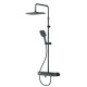 Душевая система с термостатом и смесителем-полкой для ванны AM.PM Func матовый черный F078F322