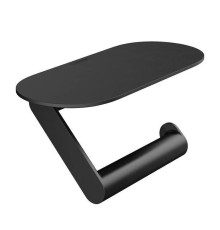 Держатель туалетной бумаги Hansgrohe WallStoris с полкой черный матовый 27928670