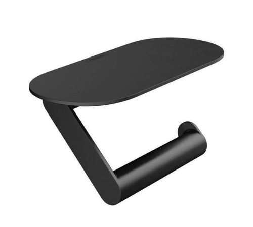 Держатель туалетной бумаги Hansgrohe WallStoris с полкой черный матовый 27928670