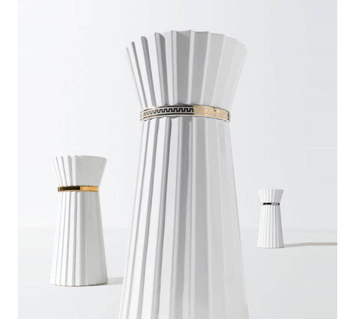 Раковина напольная Oasis Plisse Ø 44х95 см без отверстия с донным клапаном белый/хром 0PI440CECR