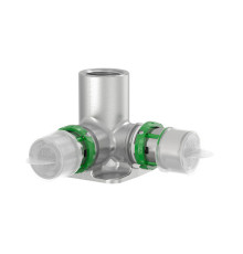 Водорозетка двойная пресс Comap SkinPress 16x1/2 латунь 7471DGW161216