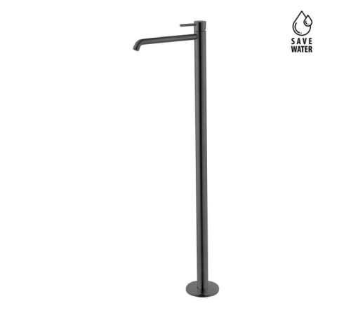 Смеситель для раковины напольный Newform X-STEEL 316 излив 280 мм наружная часть PVD Brushed gun metal 69618EX.59.064