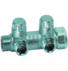 Коллектор запорный MULTIFAR FAR 1 НР-ВР 2 отвода M24x19 FK 3875 C1