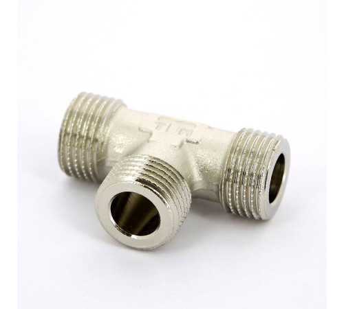 Тройник с наружной резьбой Tiemme 1/2 никелированный 1500233