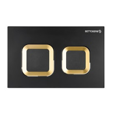 Клавиша смыва BETTOSERB SMART квадратная черный матовый/золото глянец 40006489