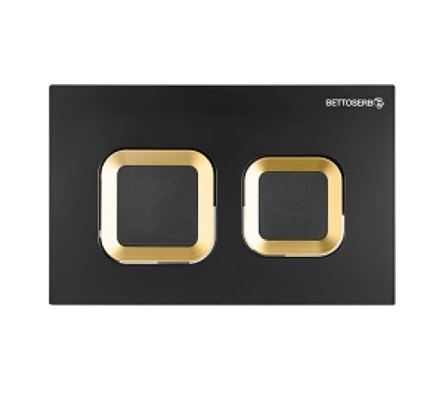 Клавиша смыва BETTOSERB SMART квадратная черный матовый/золото глянец 40006489